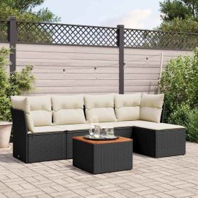 Garden Sofa Set Black, Cream White