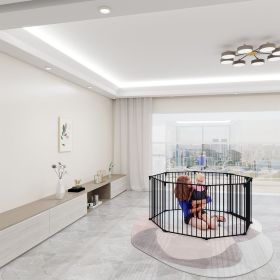 Heavy Duty Supermarket Shopping Basket Design Metal Storage Wholesale black 8-piece fence