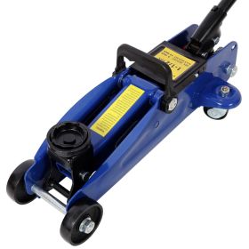 1.5 Ton Low Profile Hydraulic Trolle,Steel Racing Floor Jack,Lifting Range 5"-11.8", Blue Color