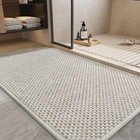 Bath Mat-Super Absorbent Chenille Bathroom Mats-Rubber Backed Bath Mats for Bathroom Non Slip, Easy Clean Bathroom Rugs Front of Bathtub,Shower R