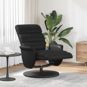 Massage Recliner Chair Black Faux Leather, Metal, Plywood Medium