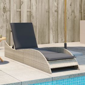 Patio Sun Lounger Light gray