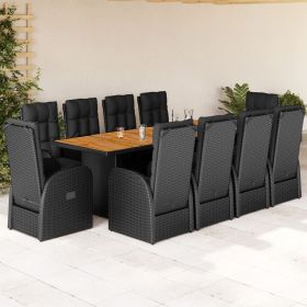 Garden Dining Set Black