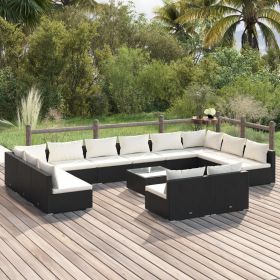 Garden Lounge Set Black