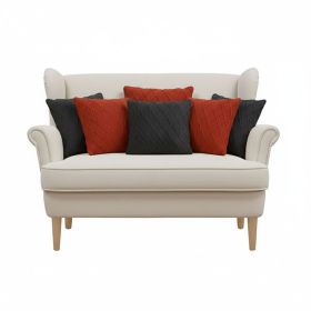 SOGA 6PC 45cm Classic Red Diamond & Charcoal Grey Cable Knit Pillow Covers Set