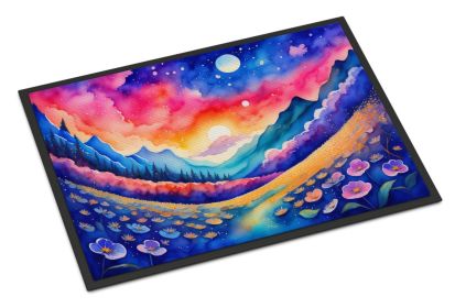 NEW Periwinkles in Color Doormat Front Door Mat Indoor Outdoor Rugs for Entryway, Non Slip Washable Low Pile, 18H X 27W