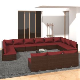 Garden Lounge Set Brown, Cinnamon Red