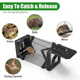 2Pcs Rat Traps Humane Live Mouse Cage Easy To Catch And Release For Voles Rats Mice Rodents Hamsters Reusable Indoor Outdoor Use