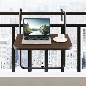 1PC Folding Hanging Table with 3-Level Adjustable Height for Patio Balcony