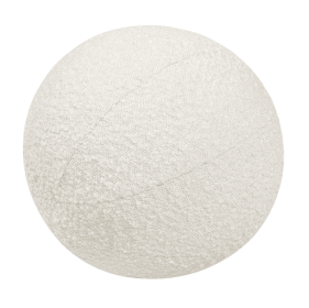 Luna 12 Inches  Round Spherical Decorative Ball Throw Pillow (Color: White)