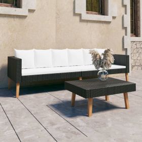 Garden Furniture Set Black (Color: Black)